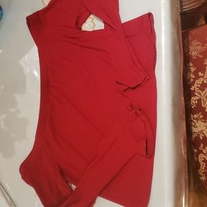 Red off the shoulder top